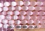 CSE706 15 inches 10*14mm rice selenite beads wholesale
