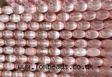 CSE714 15 inches 6*9mm rice selenite beads wholesale