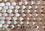 CSE725 15 inches 8*12mm rice selenite beads wholesale