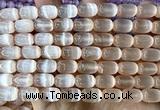 CSE728 15 inches 8*12mm drum selenite beads wholesale