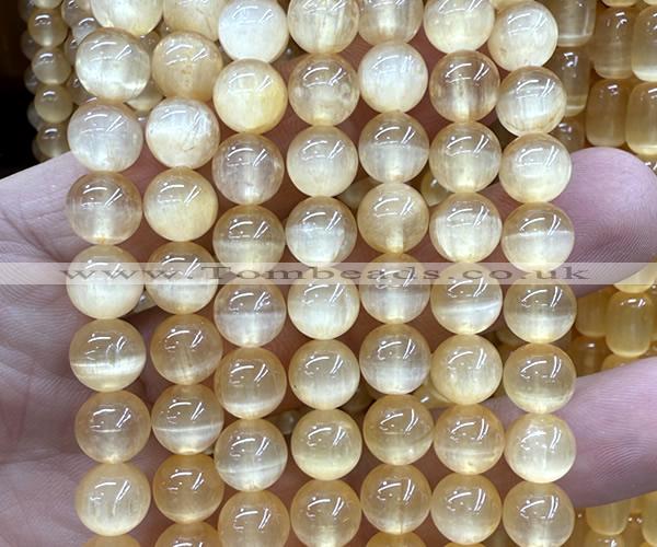 CSE732 15 inches 10mm round selenite beads wholesale