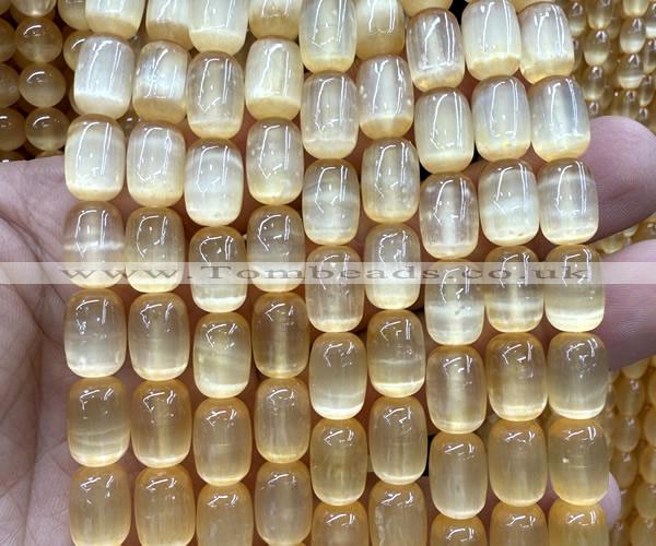 CSE738 15 inches 8*12mm drum selenite beads wholesale