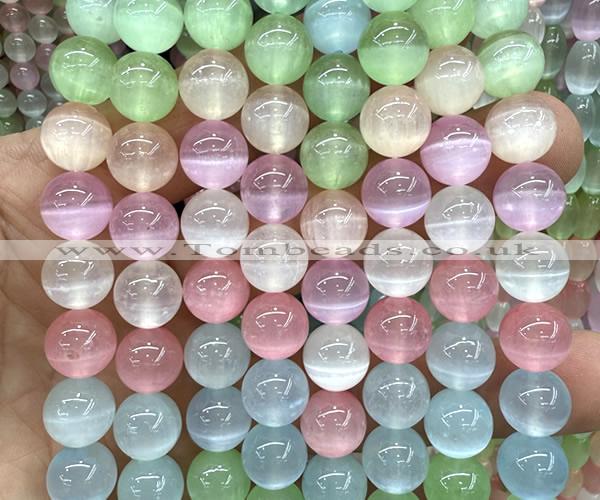 CSE762 15 inches 10mm round colorful selenite beads wholesale