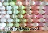 CSE765 15 inches 8*12mm rice colorful selenite beads wholesale