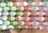 CSE766 15 inches 10*14mm rice colorful selenite beads wholesale