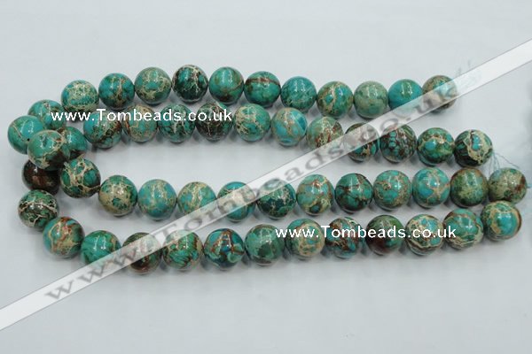 CSE77 15.5 inches 14mm round dyed natural sea sediment jasper beads