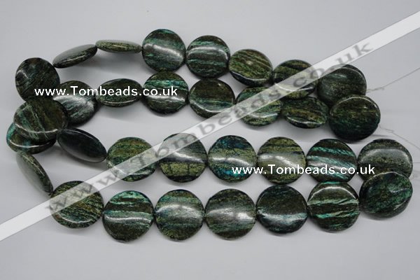 CSG21 15.5 inches 30mm flat round long spar gemstone beads wholesale