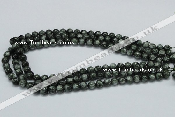 CSH02 15.5 inches 8mm round natural seraphinite gemstone beads