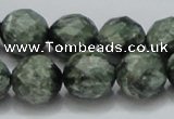 CSH10 15.5 inches 16mm faceted round natural seraphinite beads