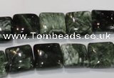 CSH102 15.5 inches 12*12mm square natural seraphinite gemstone beads