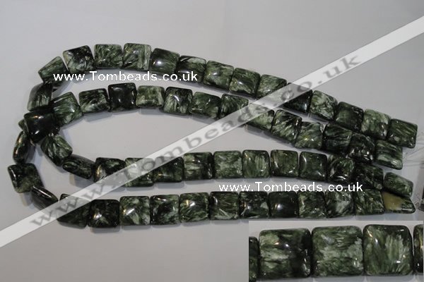 CSH103 15.5 inches 14*14mm square natural seraphinite gemstone beads