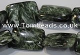 CSH115 15.5 inches 18*25mm rectangle natural seraphinite gemstone beads