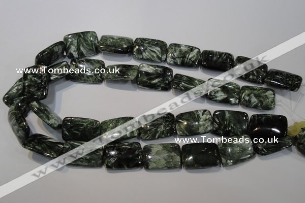 CSH115 15.5 inches 18*25mm rectangle natural seraphinite gemstone beads