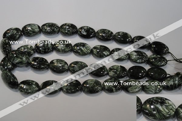 CSH134 15.5 inches 16*20mm oval natural seraphinite gemstone beads