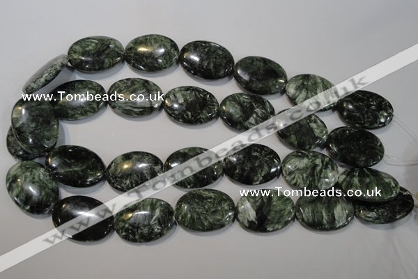 CSH137 15.5 inches 22*30mm oval natural seraphinite gemstone beads