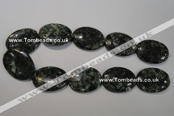 CSH138 15.5 inches 30*40mm oval natural seraphinite gemstone beads