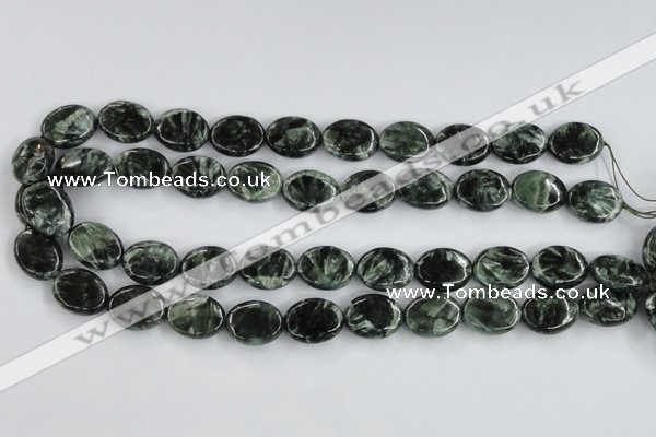 CSH14 15.5 inches 13*18mm oval natural seraphinite beads wholesale