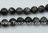 CSI01 15.5 inches 8mm round silver scale stone beads wholesale