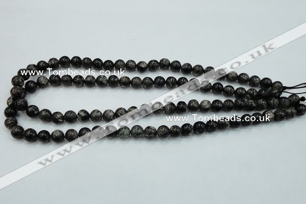 CSI01 15.5 inches 8mm round silver scale stone beads wholesale