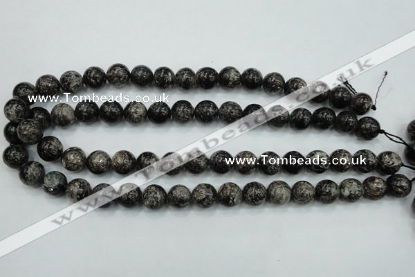 CSI03 15.5 inches 12mm round silver scale stone beads wholesale