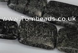 CSI117 15.5 inches 22*30mm rectangle silver scale stone beads