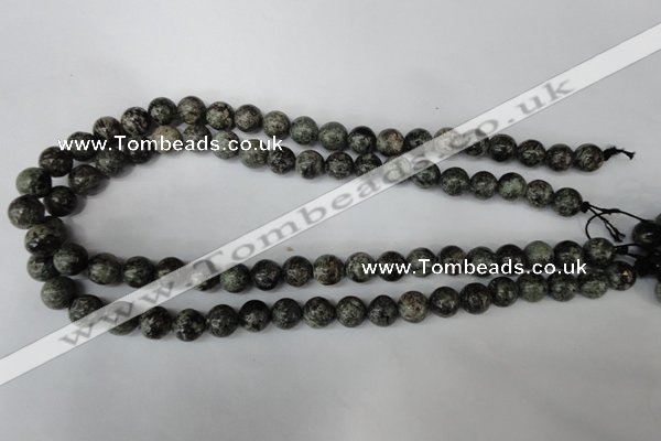 CSI12 15.5 inches 8mm round silver scale stone beads wholesale