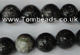 CSI75 15.5 inches 14mm round silver scale stone beads wholesale