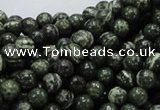 CSJ02 15.5 inches 6mm round green silver line jasper beads wholesale