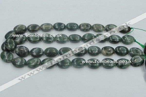 CSJ206 15.5 inches 15*20mm oval serpentine jade gemstone beads