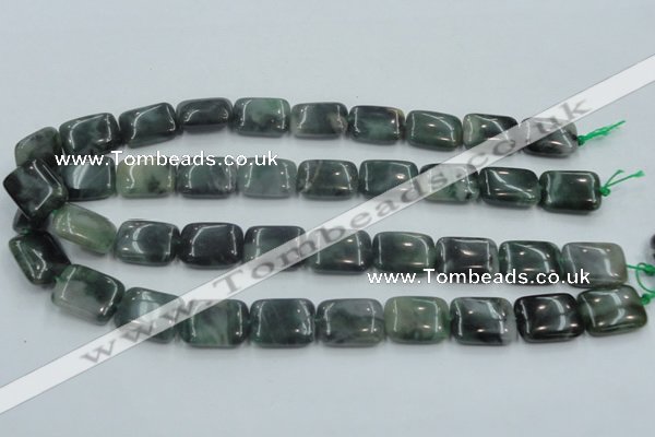 CSJ207 15.5 inches 15*20mm rectangle serpentine jade gemstone beads