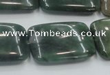 CSJ208 15.5 inches 22*30mm rectangle serpentine jade gemstone beads