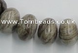 CSL04 15.5 inches 12*20mm rondelle silver leaf jasper beads wholesale