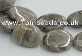 CSL05 15.5 inches 15*20mm oval silver leaf jasper beads wholesale