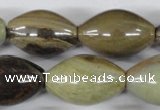 CSL106 15.5 inches 22*30mm rice silver leaf jasper beads wholesale