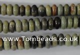 CSL108 15.5 inches 4*8mm rondelle silver leaf jasper beads wholesale