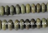 CSL109 15.5 inches 6*12mm rondelle silver leaf jasper beads wholesale