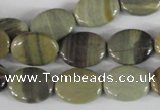 CSL117 15.5 inches 12*16mm oval silver leaf jasper beads wholesale