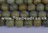 CSL201 15.5 inches 6mm round silver leaf jasper beads wholesale