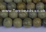 CSL202 15.5 inches 8mm round silver leaf jasper beads wholesale