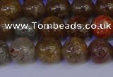 CSL223 15.5 inches 10mm round gold leaf jasper beads wholesale