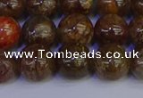 CSL224 15.5 inches 12mm round gold leaf jasper beads wholesale