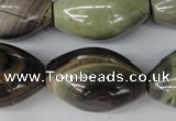 CSL25 15.5 inches 20*30mm rice silver leaf jasper beads wholesale