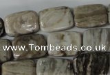 CSL68 15.5 inches 13*18mm rectangle silver leaf jasper beads wholesale