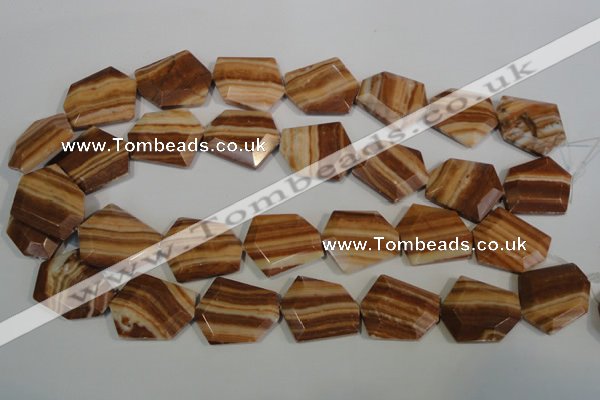 CSL86 15.5 inches 22*25mm freefrom silver leaf jasper beads wholesale