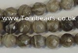 CSL91 15.5 inches 6mm faceted round silver leaf jasper beads wholesale