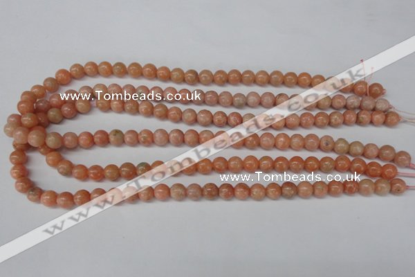 CSM03 15.5 inches 8mm round salmon stone beads wholesale
