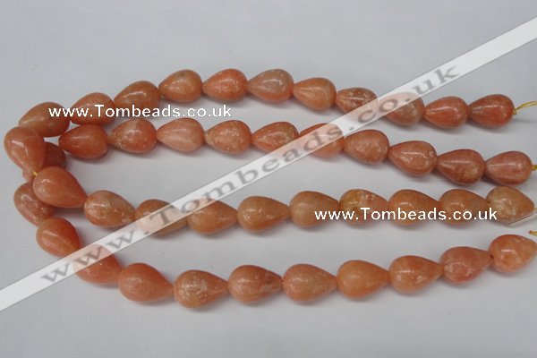 CSM14 15.5 inches 13*18mm teardrop salmon stone beads wholesale