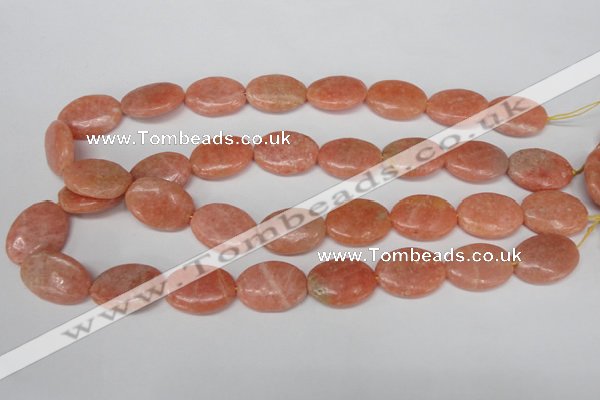 CSM37 15.5 inches 18*24mm oval salmon stone beads wholesale