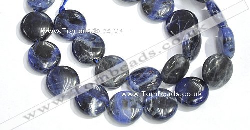 CSO09 15.5 inches A grade 8mm coin sodalite beads wholesale