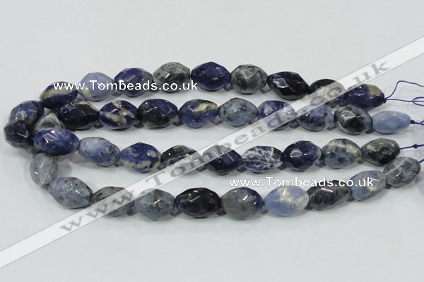 CSO102 15.5 inches 15*20mm faceted nugget sodalite gemstone beads